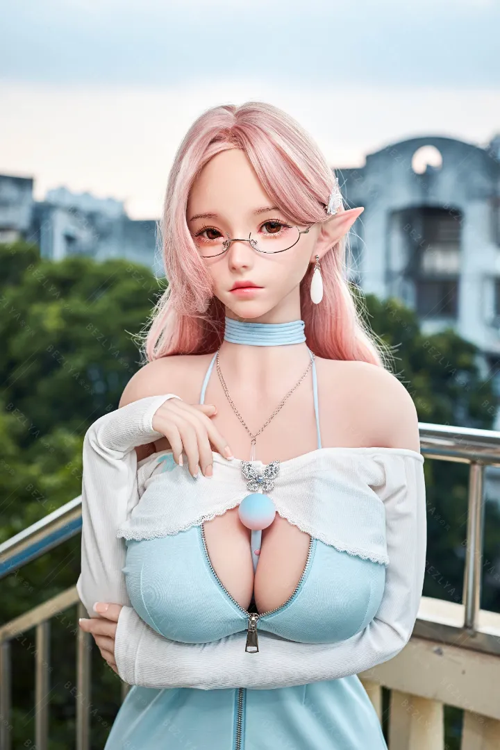 155cm (5ft1) G-Cup Movable Jaw Silicone Head + TPE Body Hybrid Sex Doll Kaliya, Head Kaliya